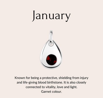 Sterling silver birthstone collar charm-3