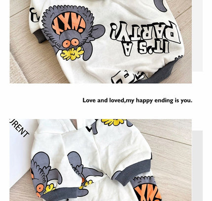 Spring And Autumn Pet Sweater Casual Clothing Graffiti Jacket