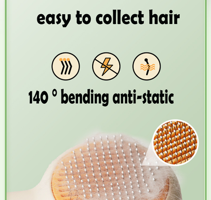 Cat Brush Remove Hair Pet Hair Removal Comb For Cats Non-slip Grooming Brush Stainless Steel Dog Combs Brushes Cat Accessories