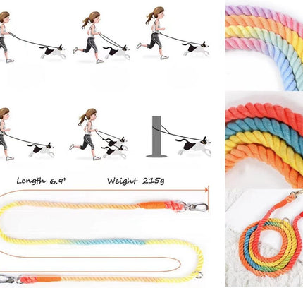 HANDS FREE DOG ROPE LEASH - OMBRE PURPLE-1
