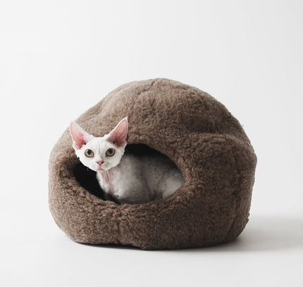 Nest Natural Woolen Pet Bed - Beige-2