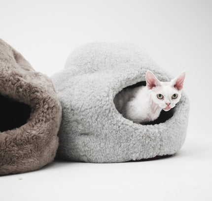 Nest Natural Woolen Pet Bed - Gray-2