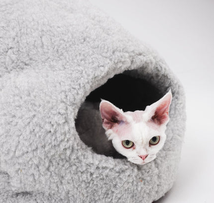 Nest Natural Woolen Pet Bed - Gray-3