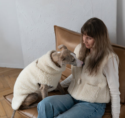 Woolen Dog Vest - Blue-3