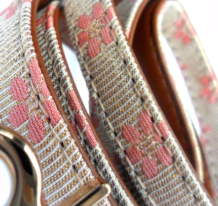Flower Fabric Dog Leads - Pink-2