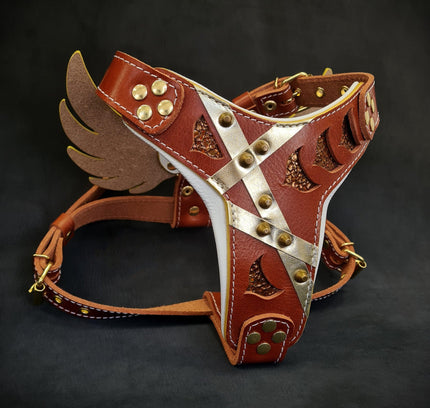 The "Hermeses" leather harness - Small to Medium Size-0