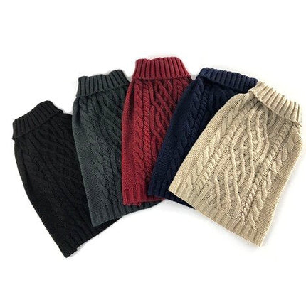 Cable Knit Dog Jumper Sweater-4