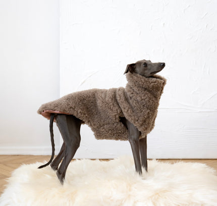 Square or Rectangular Natural Sheepskin Pet Mat - White-2