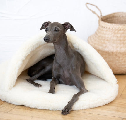 Natural Wool Pet Cave - White-0