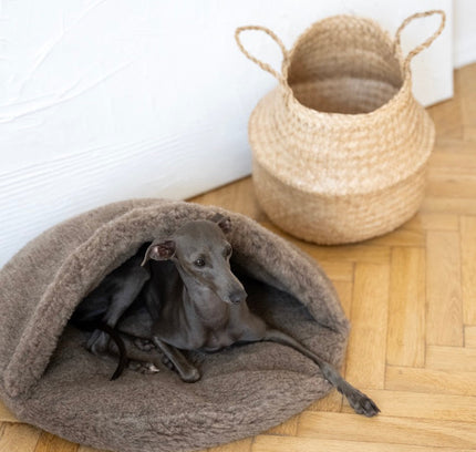 Natural Wool Pet Cave - Beige-2
