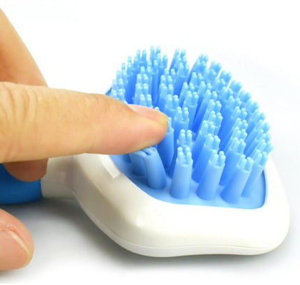 Blue Light High Quality Silicone Pet Dog Cat Grooming Comb Brush For Bathing Cleaning Massage Plastic Brush Comb For Dogs Cats