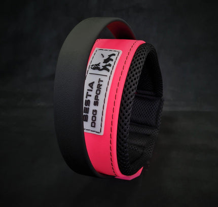 BESTIA DOG SPORT HANDLE COLLAR NEON PINK