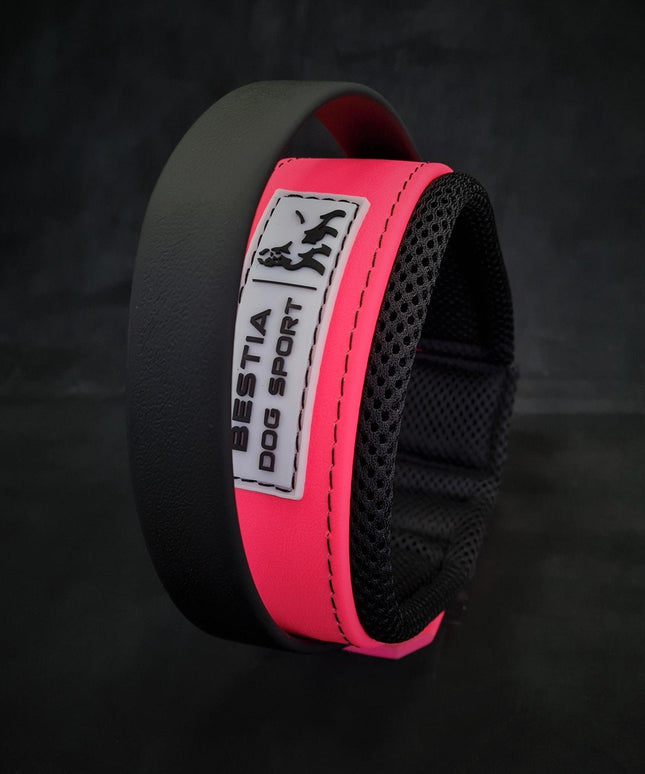 BESTIA DOG SPORT HANDLE COLLAR NEON PINK