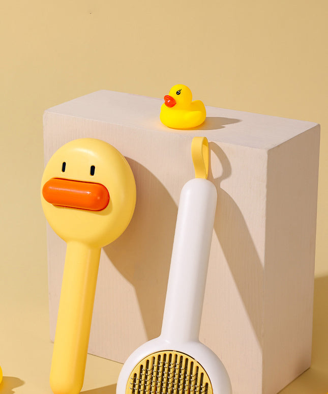 Small Yellow Duck Comb For Cat, Comb Brush For Cat, Dog, Needle, Pet Hair, Open Section, Special Brush, Floating Hair Removal Device