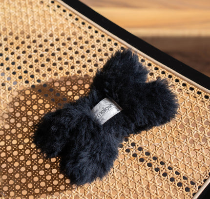 Natural Woolen Dog Toy - Bone - Charcoal-1
