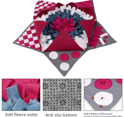 Pet Dog Sniffing Mat Pets Funny Play Toys Find Food Training Blanket Dogs Feeding Pad Nosework Puzzle For Relieve Stress-1