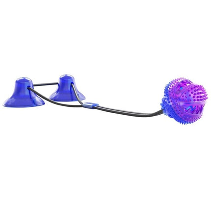 Interactive Pet Toys For Cats Dogs Training Suction Cup Push Ball Toys Elastic Ropes Pet Tooth Cleaning Chewing IQ Exercise New-2