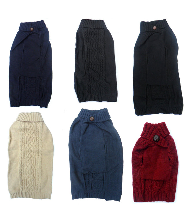 Cable Knit Dog Jumper Sweater-0