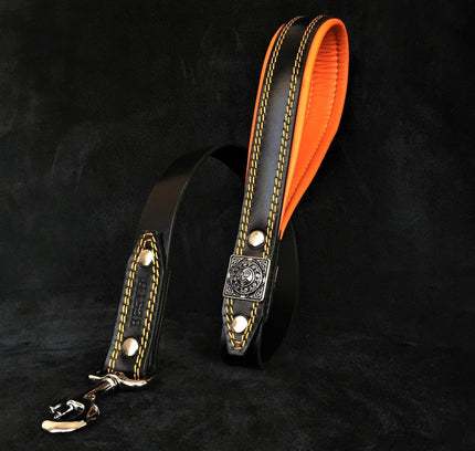 The "Eros" Black & Orange leash-0