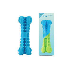 Jouet brosse à dents en silicone en forme d'os pour chien domestique