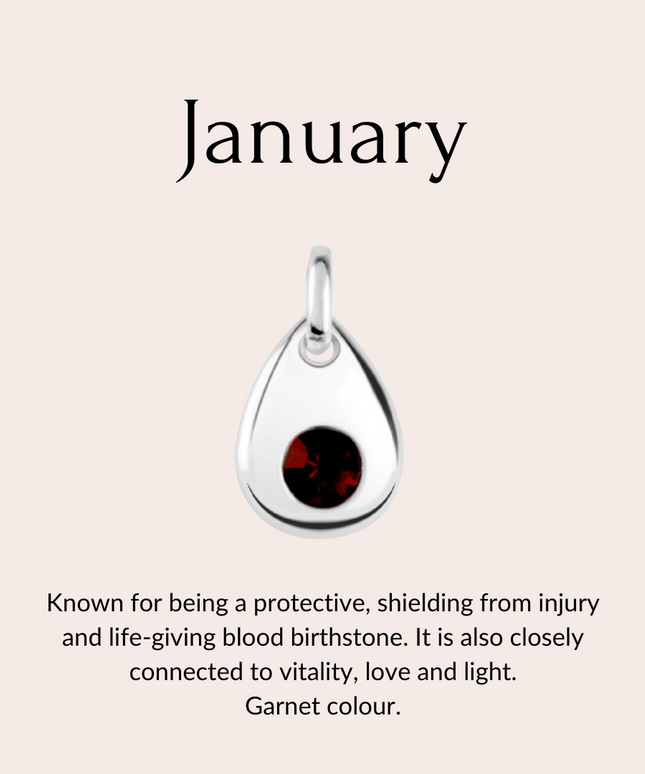 Sterling silver birthstone collar charm-3