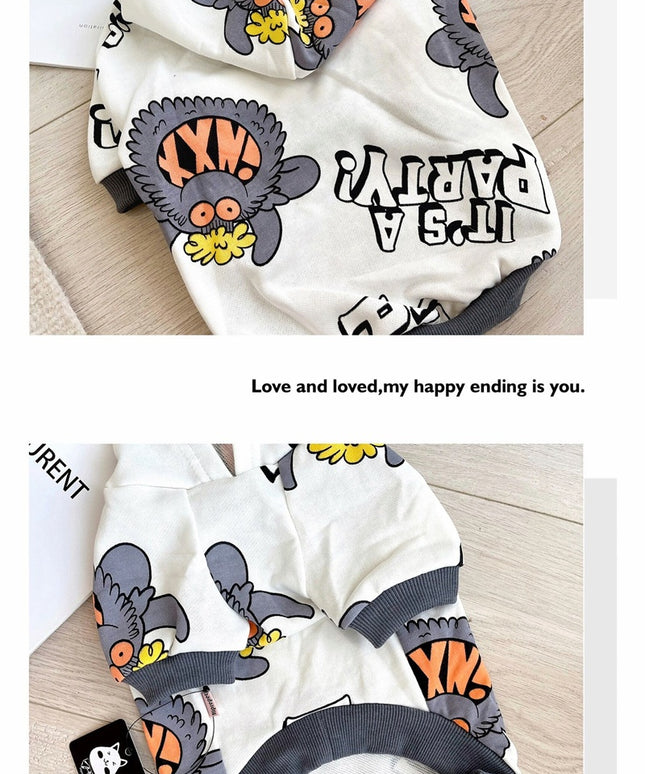 Spring And Autumn Pet Sweater Casual Clothing Graffiti Jacket
