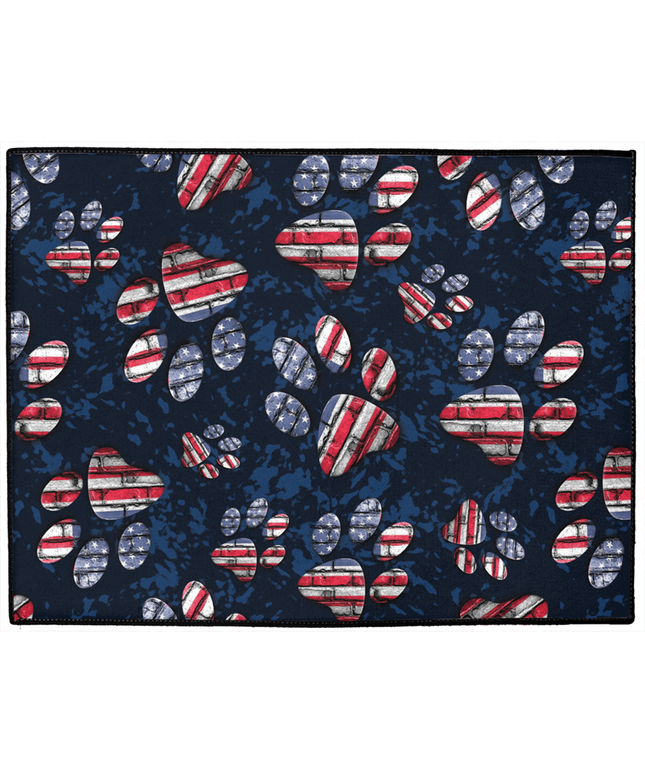 Patriotic Pup Dog Mat-0