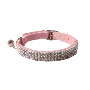 Pet Couleur Flanelle Boucle Élastique Collier Chat Gang Drill