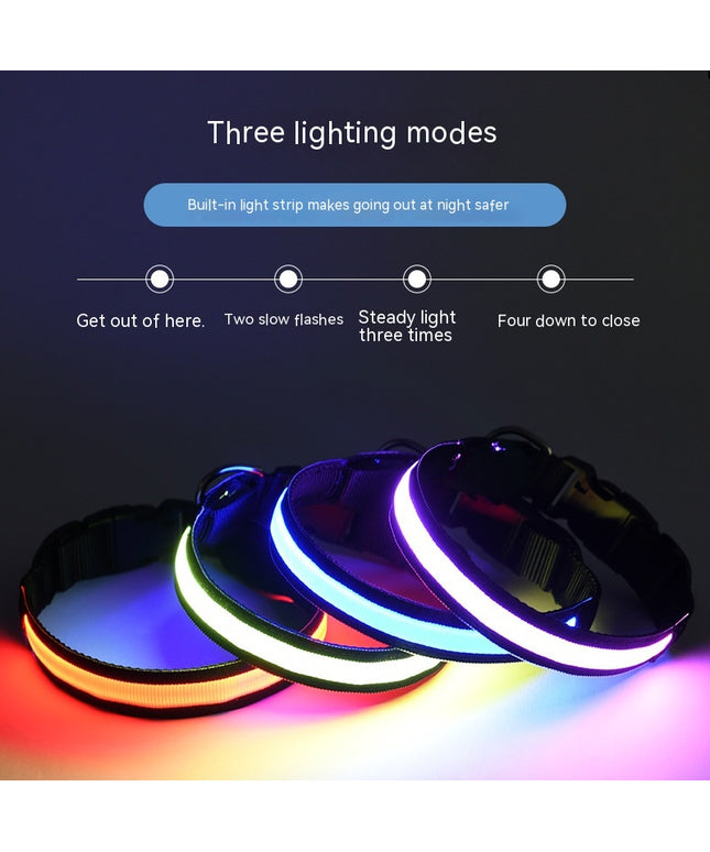 LED Nylon Fishing Line Luminous Collar USB Charging