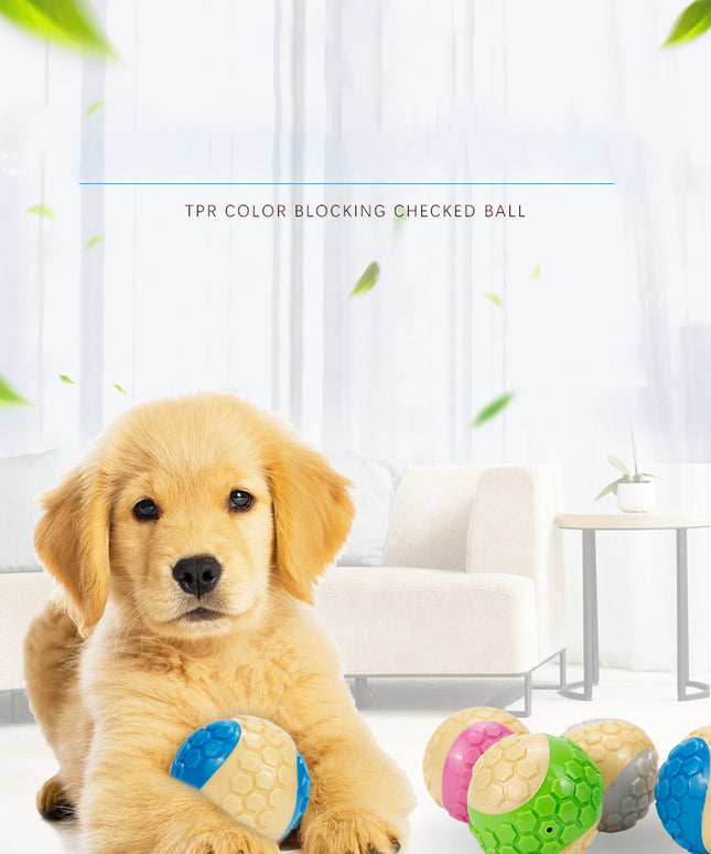 New TRP Ball Toy Plaid Molar Bite-resistant Dog Toy Interactive Toy