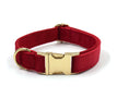 Rotes Halsband mit Schnalle / L