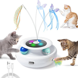 Funny Chat Jeu Plateau Tournant Auto-Hi Jouet Électrique pour Chat
