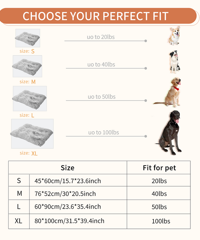 Dog Bed Mats Washable Large Dog Sofa Bed Portable Pet Kennel Long Plush House  Sleep Protector Product Dog Bed