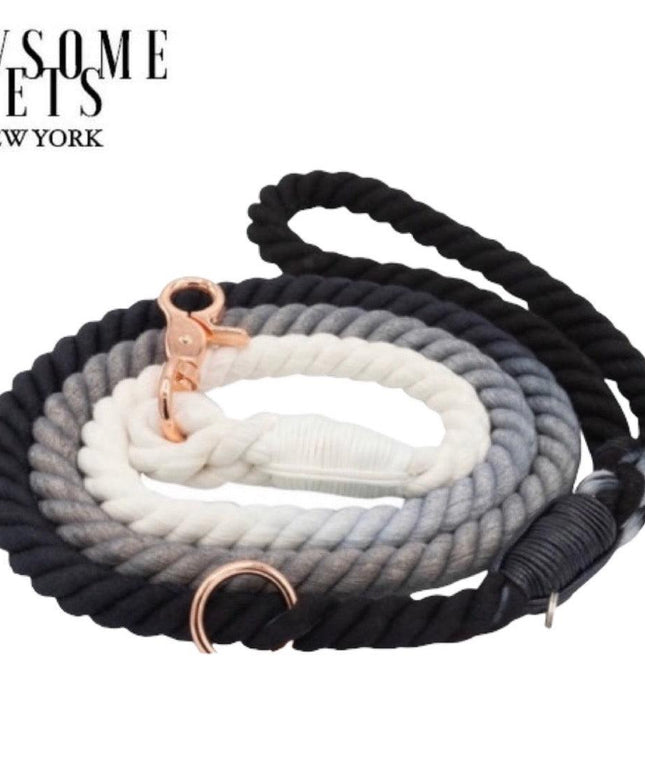 ROPE LEASH - OMBRE BLACK-0