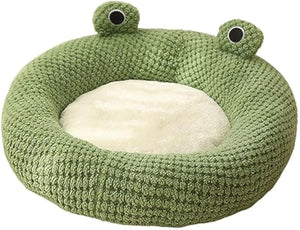 Carton en forme de grenouille Lit pour chat Maison pour chat Lit confortable d'intérieur pour chats ou petits chiens Chenil Nid mignon pour chat Nid pour chiot chaton lapin