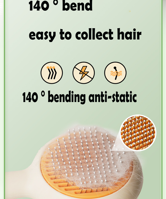 Cat Brush Remove Hair Pet Hair Removal Comb For Cats Non-slip Grooming Brush Stainless Steel Dog Combs Brushes Cat Accessories