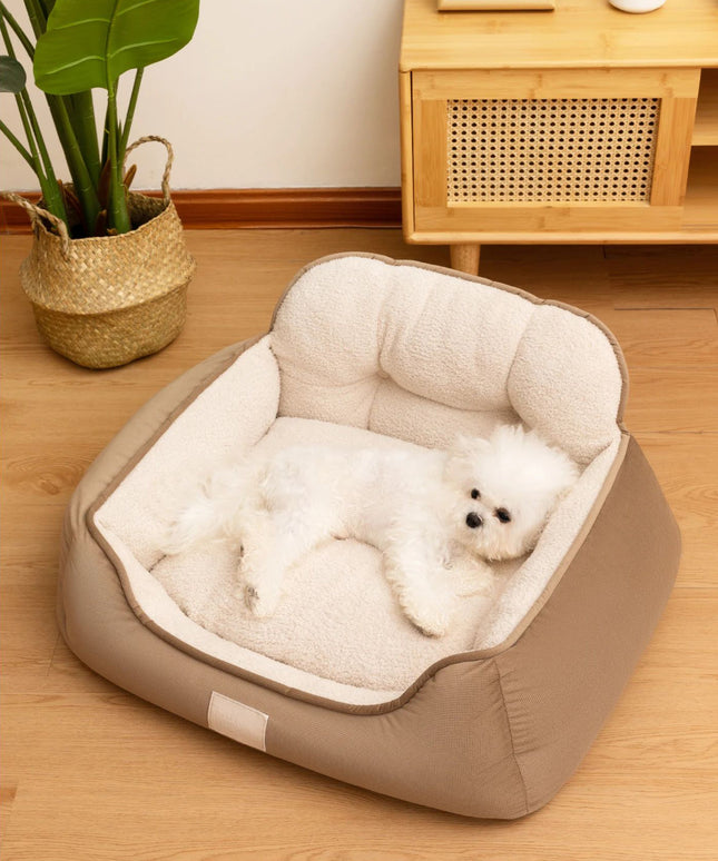 Cozy Plush Pet Bed Warm Washable Fluffy Sofa Toys Medium Dog Bed Kennel Indoor Blanket