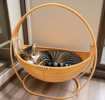 Handwoven Cat Hammock – Cozy Swing Bed for Indoor Cats