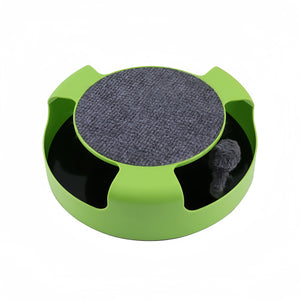 Cat Tower Jouet Plateau Tournant Boules à Roulettes Jouets Interactifs Jouets de Piste pour Entraînement à l'Intelligence Jouets pour Chats Jouets Tunnel pour Chats