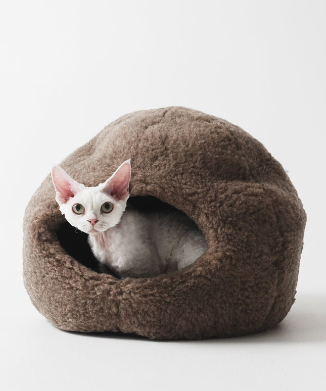 Nest Natural Woolen Pet Bed - Beige-2