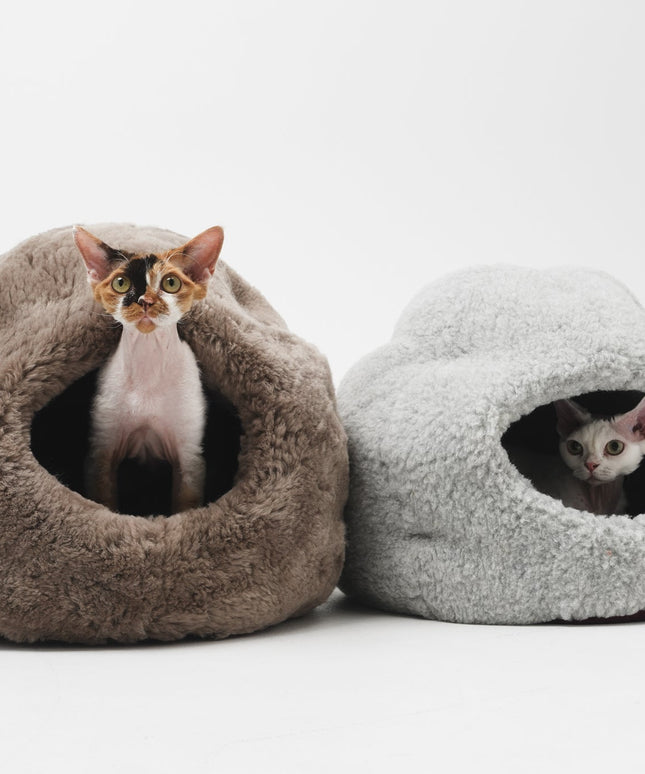 Nest Natural Woolen Pet Bed - Gray-1