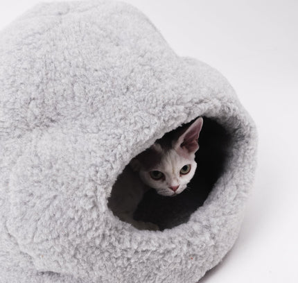 Nest Natural Woolen Pet Bed - Gray-4