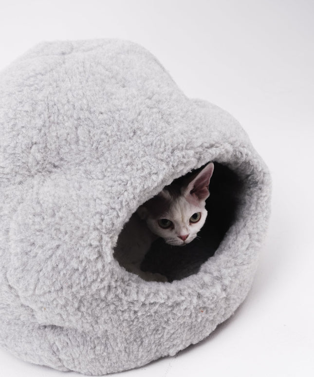 Nest Natural Woolen Pet Bed - Gray-4