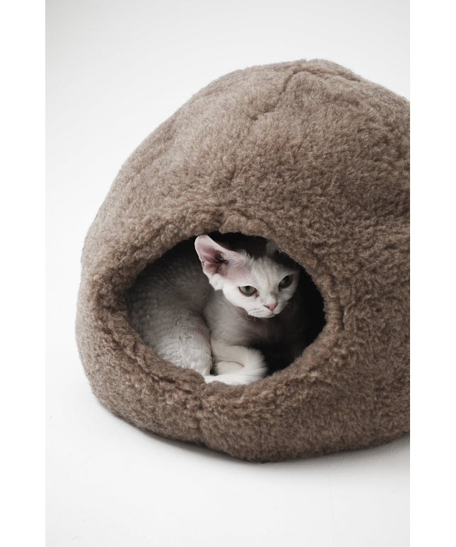 Nest Natural Woolen Pet Bed - Beige-0