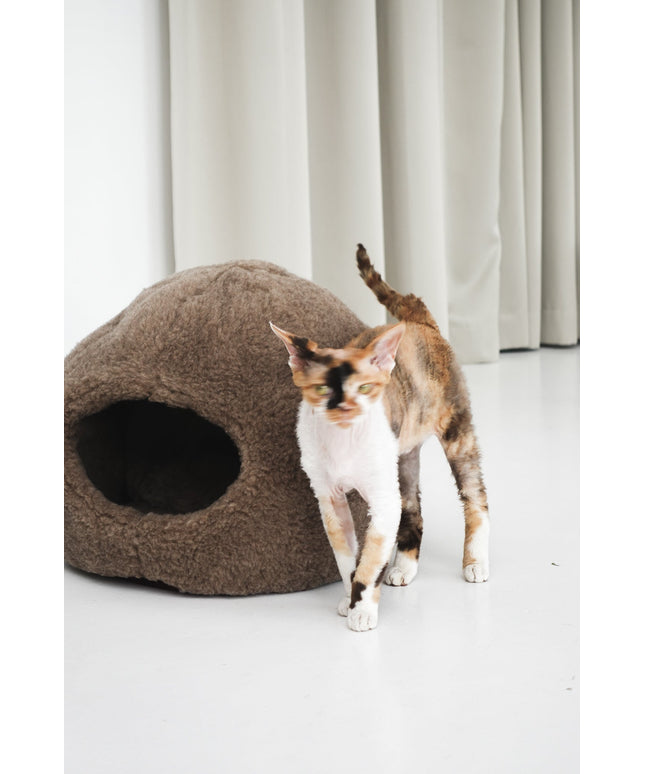 Nest Natural Sheepskin Pet Bed - Beige-0