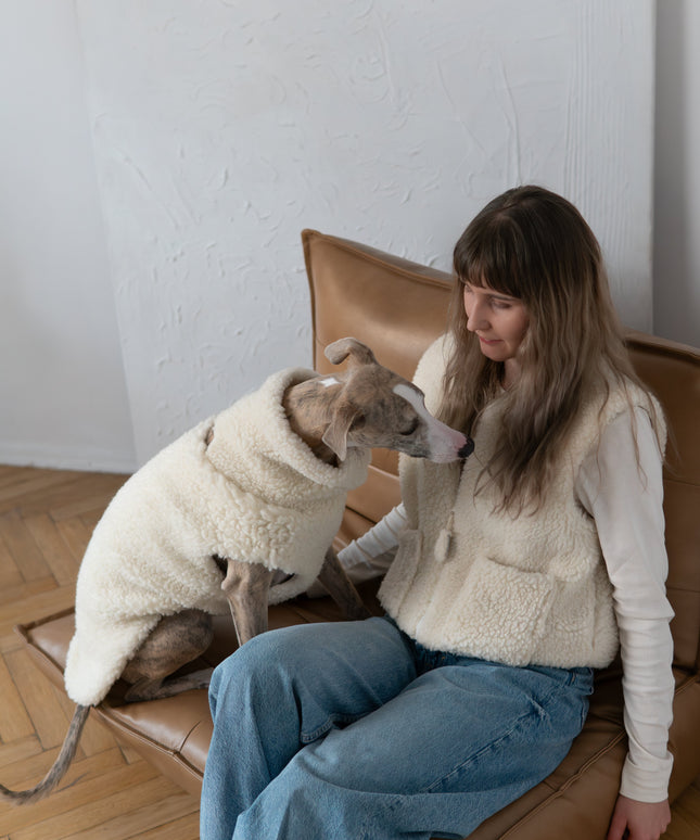 Woolen Dog Vest - Blue-3