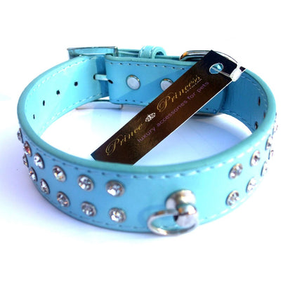 SALE Double Row Diamante Collar - Blue-0