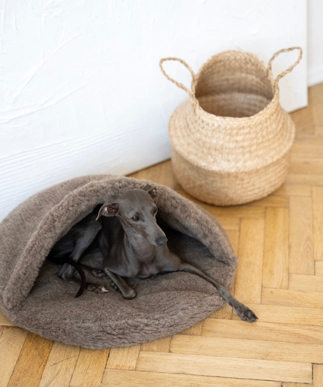 Natural Wool Pet Cave - Beige-2