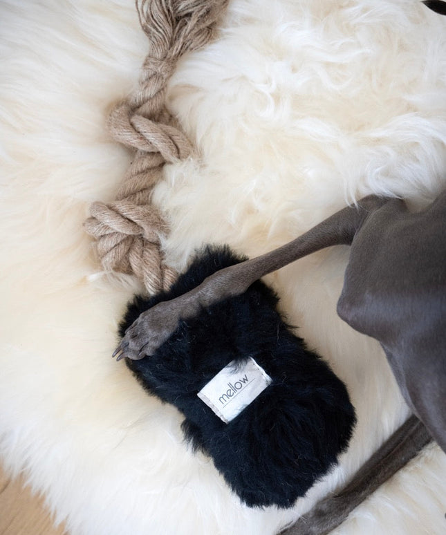 Square or Rectangular Natural Sheepskin Pet Mat - White-3