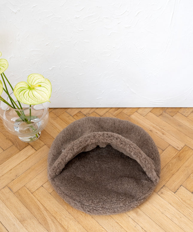 Natural Wool Pet Cave - Beige-3